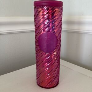 Starbucks Limited Edition Christmas Holiday‎ 2022 Pink Iridescent Tumbler 16oz